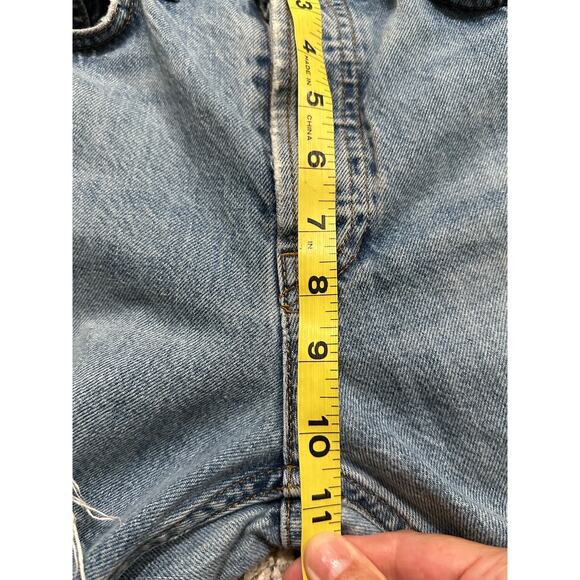 RE/DONE Jeans Womens 26 Blu 70s High Rise Stove Pipe Straight Leg Fringe Raw - Picture 7 of 9